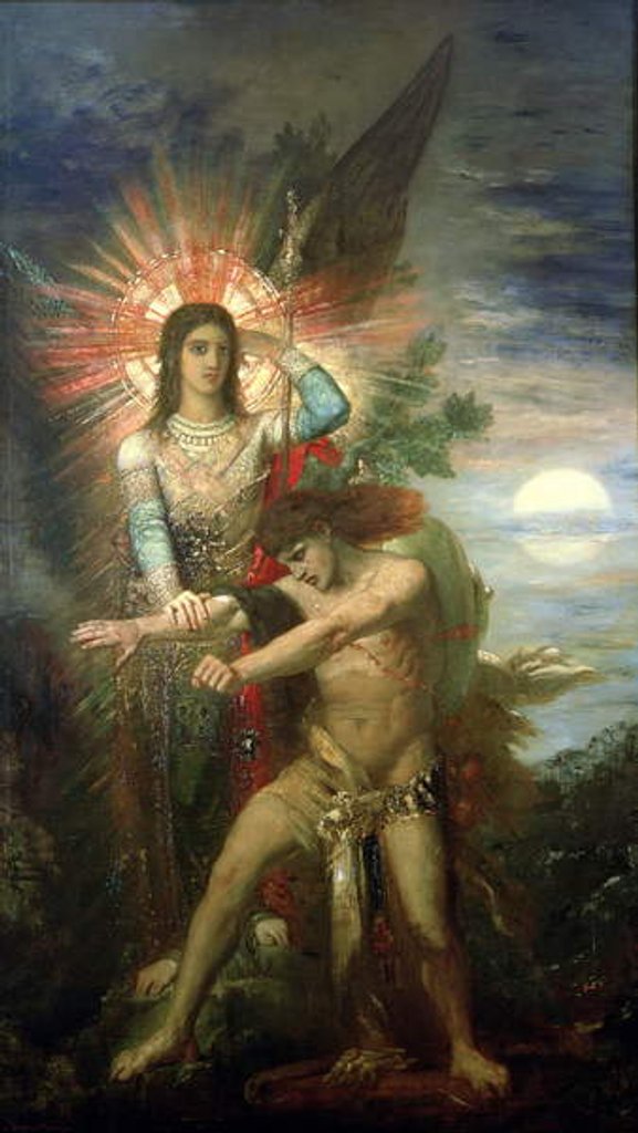 Detail of Jacob and the Angel, 1878 by Gustave Moreau