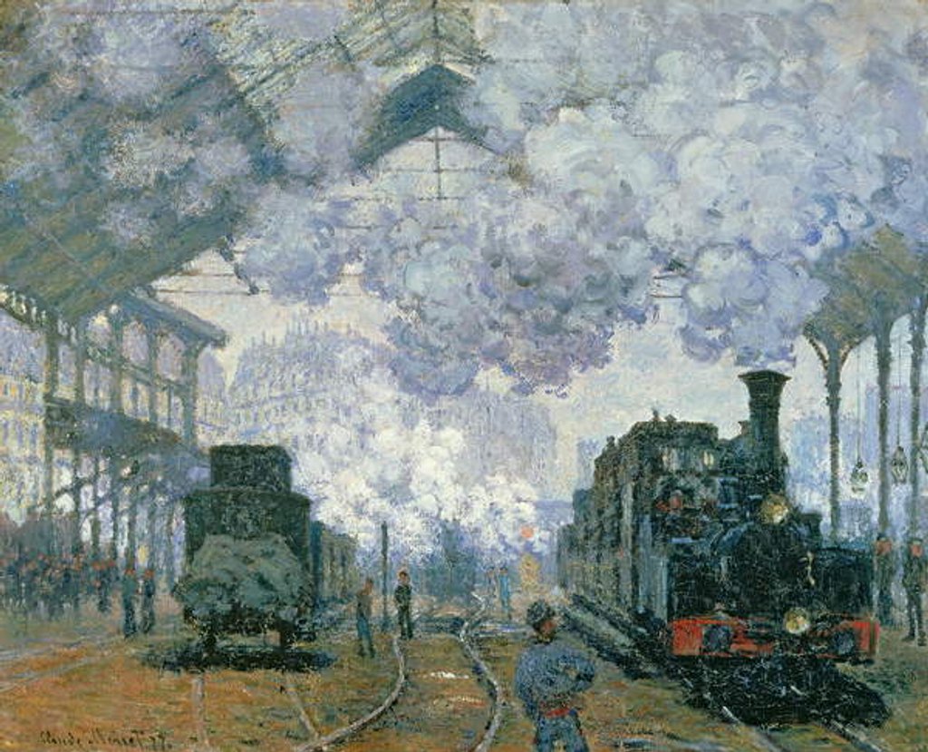 Detail of The Gare Saint-Lazare: Arrival of a Train, 1877 by Claude Monet