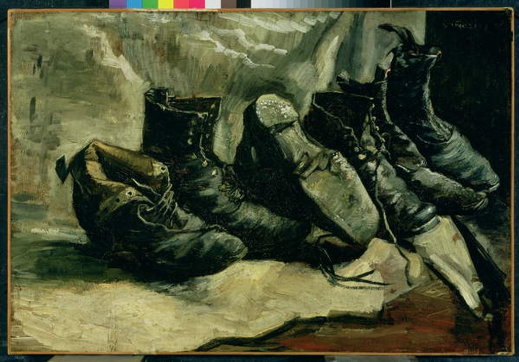 Detail of Three Pairs of Shoes, 1886-87 by Vincent van Gogh