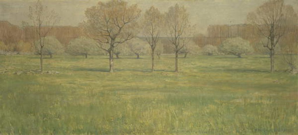 Detail of Springtime, 1892 by Dwight William Tryon