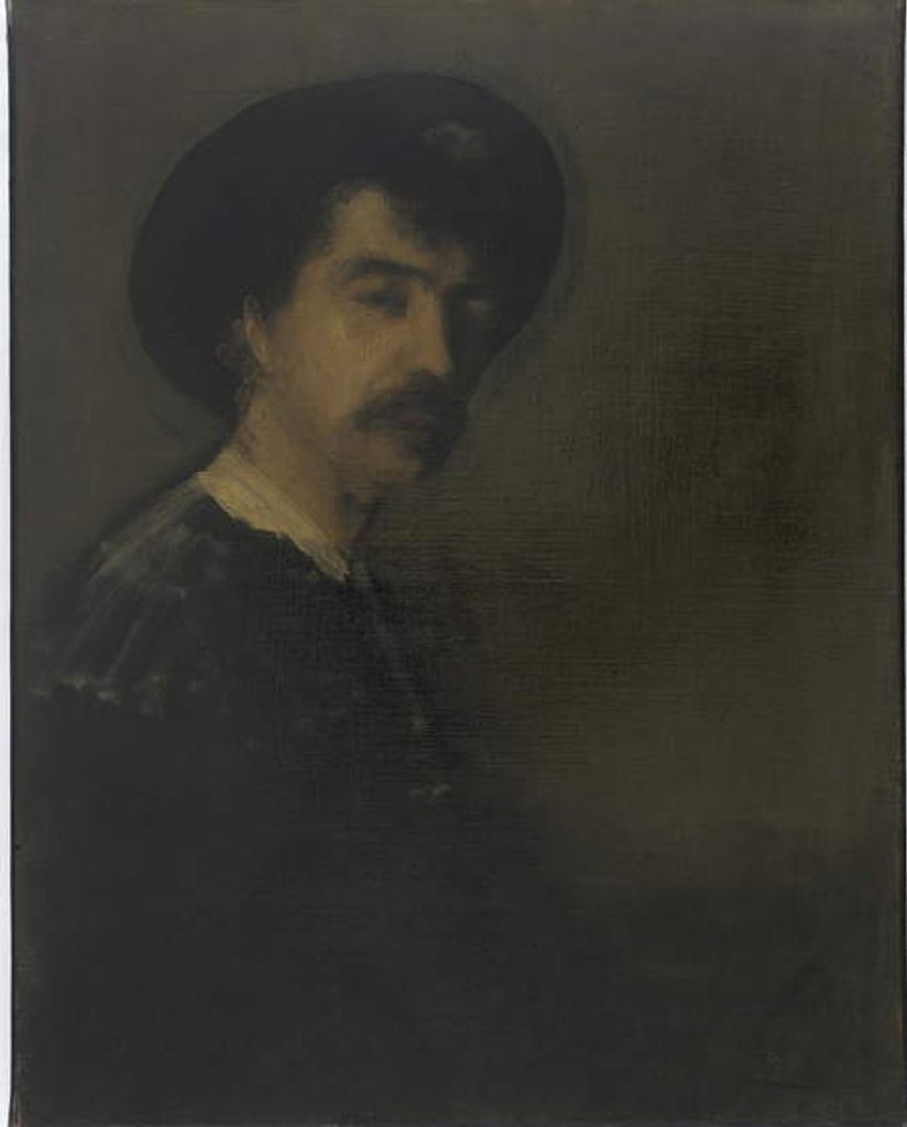 Detail of Self Portrait, 1870-75 by James Abbott McNeill Whistler