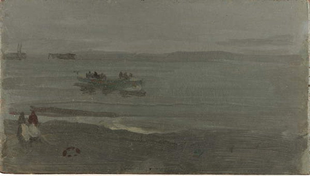 Detail of Blue and Silver - Boat Entering Pourville, 1899 by James Abbott McNeill Whistler