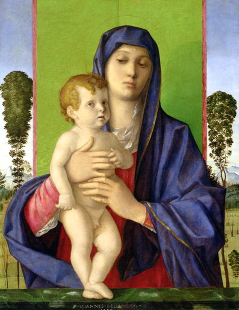 Detail of The Madonna of the Trees, 1487 by Giovanni Bellini
