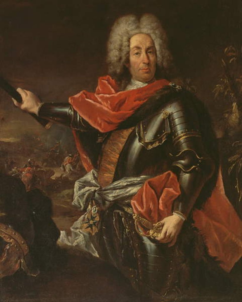 Detail of Portrait of Marshal Mattia von Schulemburg by Giovanni Antonio Guardi