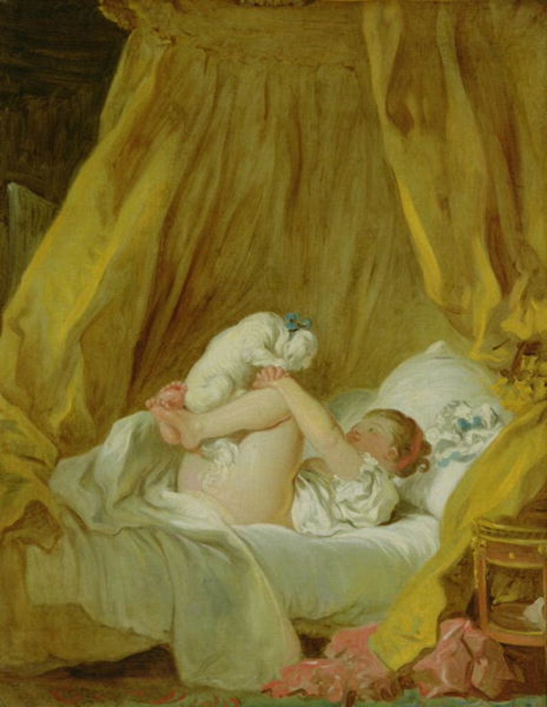 Detail of La Gimblette, Girl with a Dog, c.1770 by Jean-Honore Fragonard