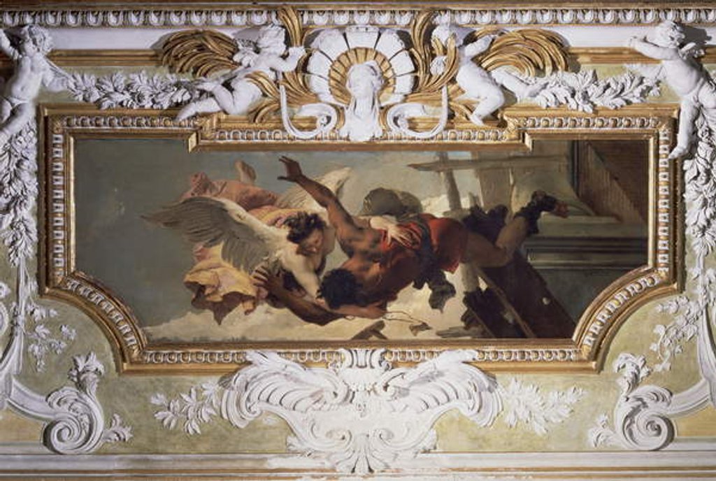 Detail of An Angel Saving a Falling Craftsman from Collapsing Scaffolding by Giovanni Battista Tiepolo