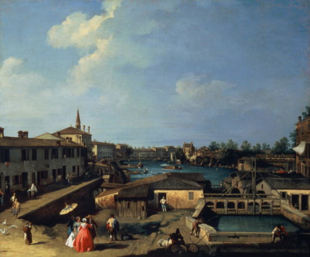 Detail of Dolo on the Brenta by Canaletto