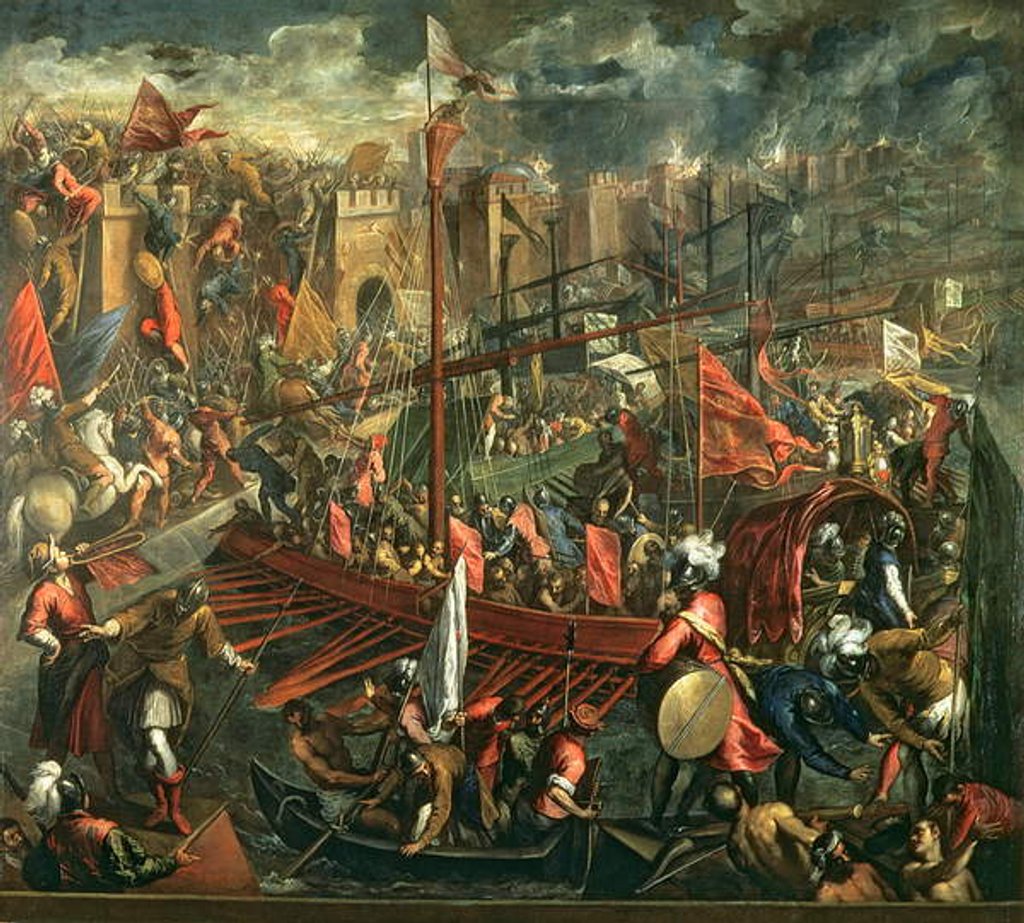 Detail of The Taking of Constantinople by Palma Il Giovane