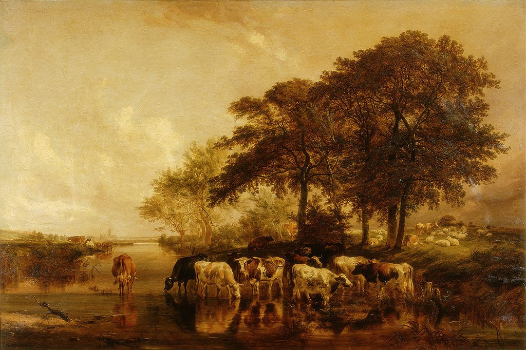 Detail of Canterbury from Tonford by Thomas Sidney Cooper