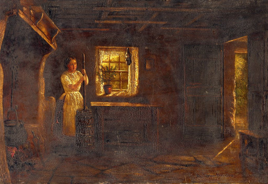 Detail of Cottage Interior by George Washington Brownlow