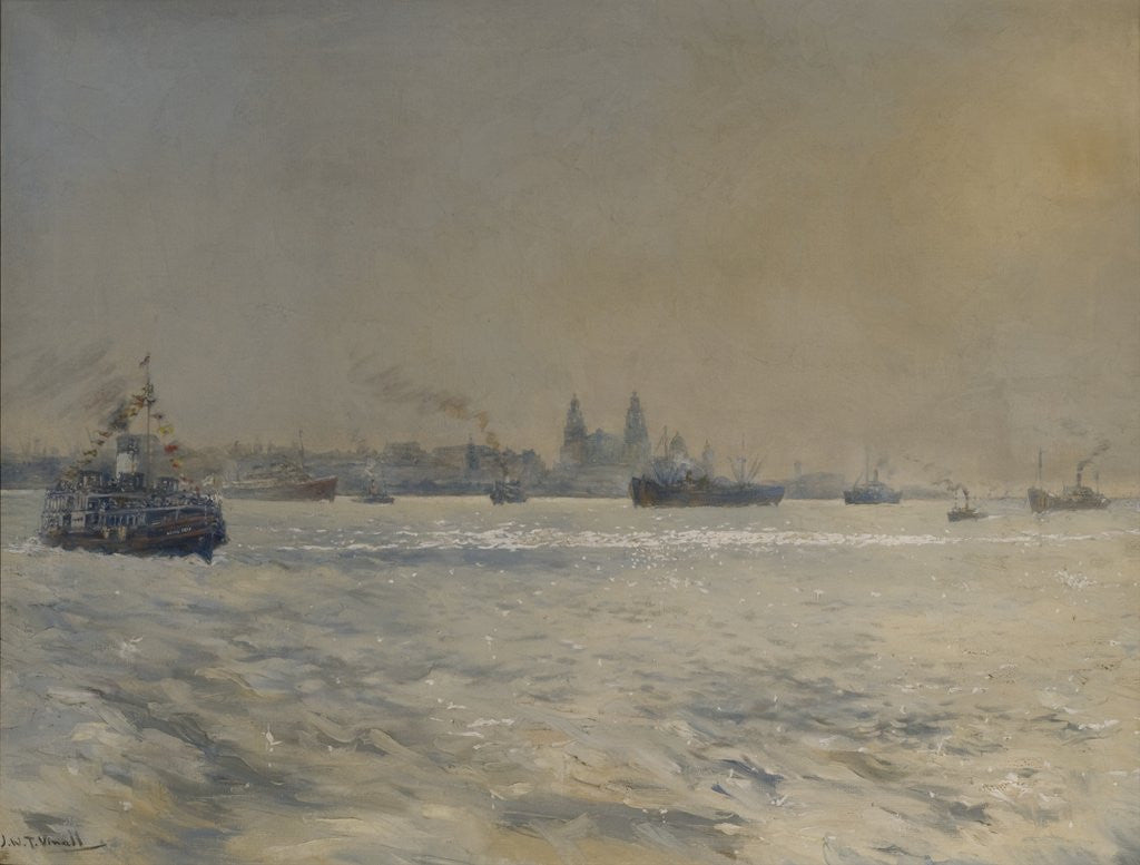 Detail of The Port of Liverpool by Joseph William Topham Vinall