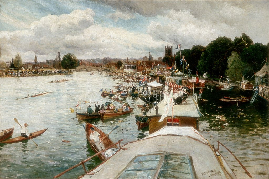Detail of Henley Regatta by Alfred de Bréanski