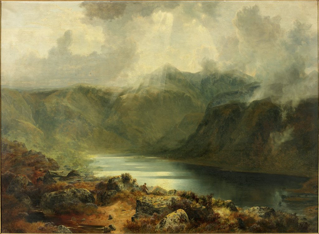 Detail of Loch Muick - Aberdeenshire by John Wright Oakes