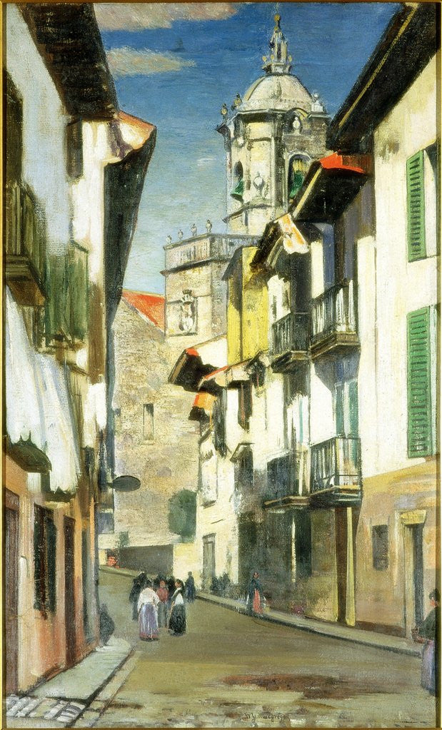 Detail of A Street in Fuenterrabia by William York MacGregor