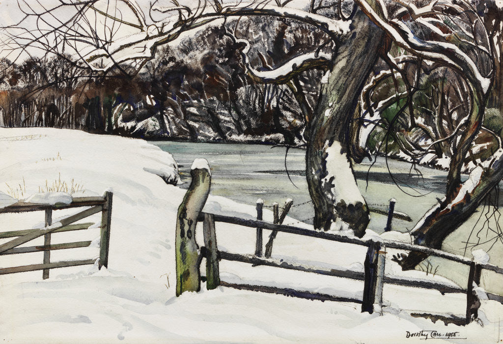 Detail of River Banks in Winter, Warkworth by Dorothy Carr