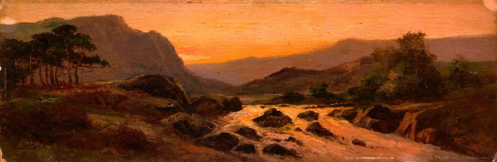 Detail of Sunset, Rocky Stream by Frank Thomas Carter