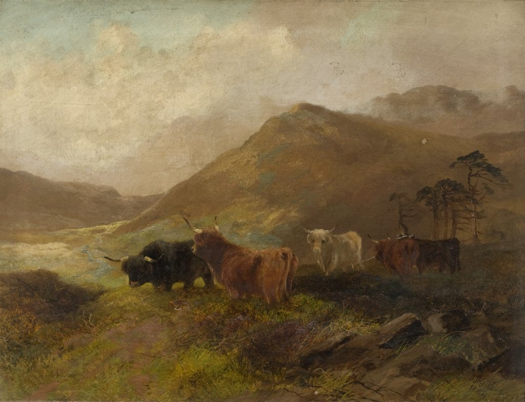 Detail of Summertime on the Cheviots by Thomas Henry Gibb