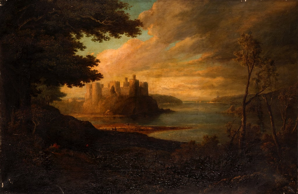 Detail of Conway Castle by Thomas Miles Richardson Senior