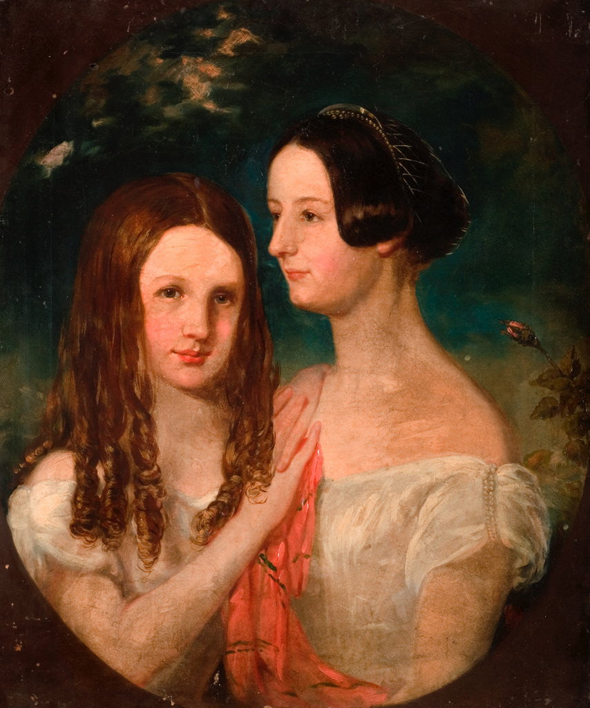 Detail of The Two Misses Preston by Robinson Elliott