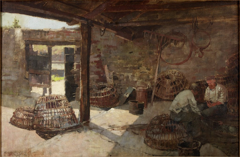 Detail of Mending the Nets by Sir Frank William Brangwyn