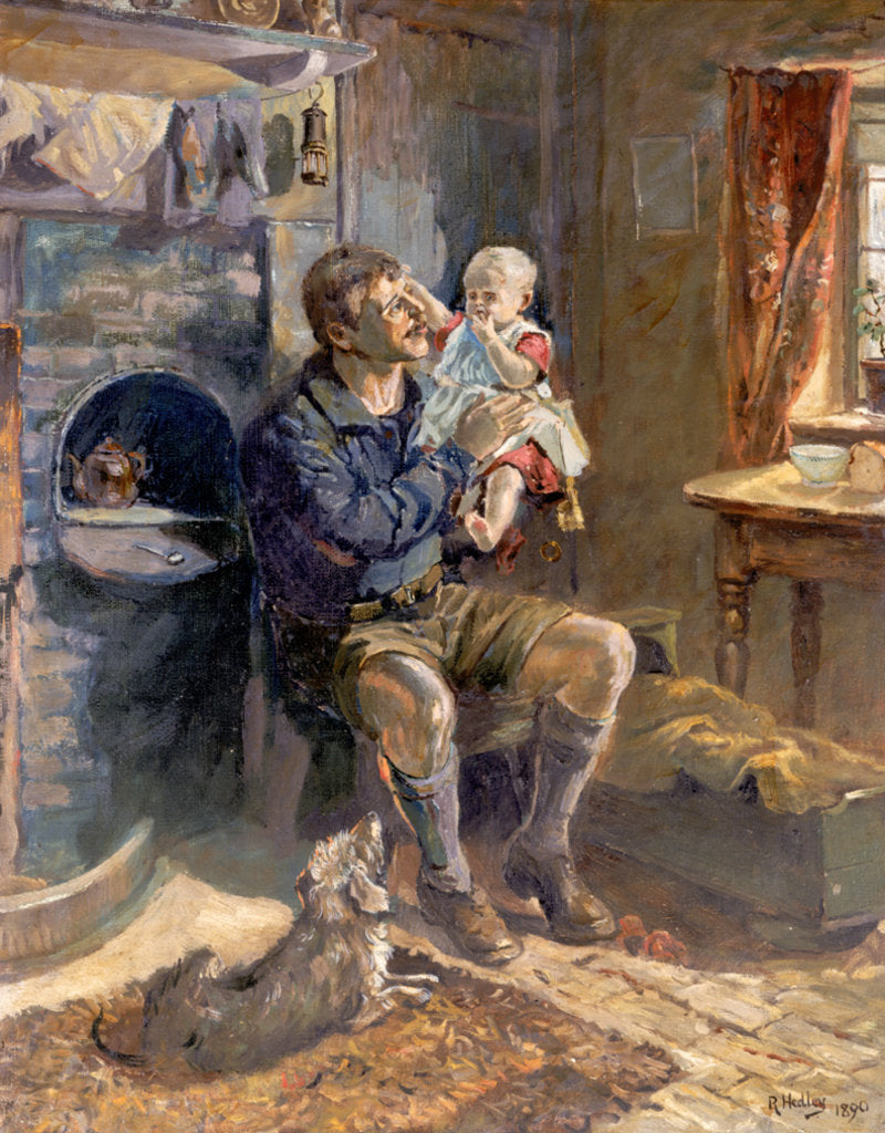 Detail of Geordie Haad the Bairn by Ralph Hedley (after)