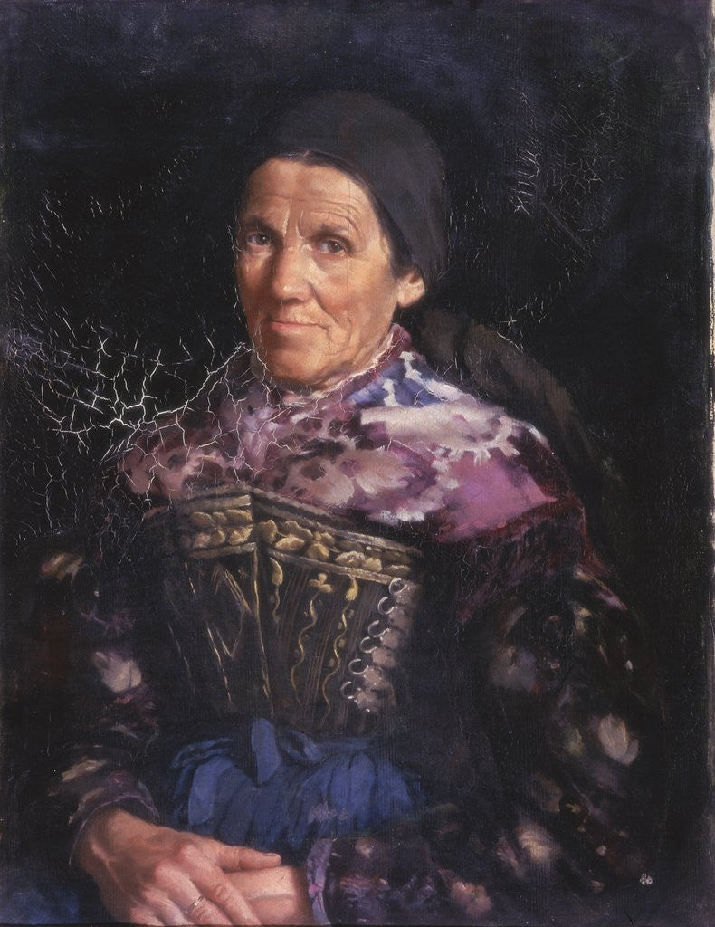 Detail of Portrait of an Old Woman by Henry Straker