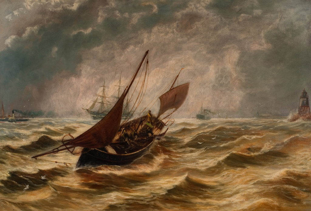 Detail of Seascape by Bernard Benedict Hemy