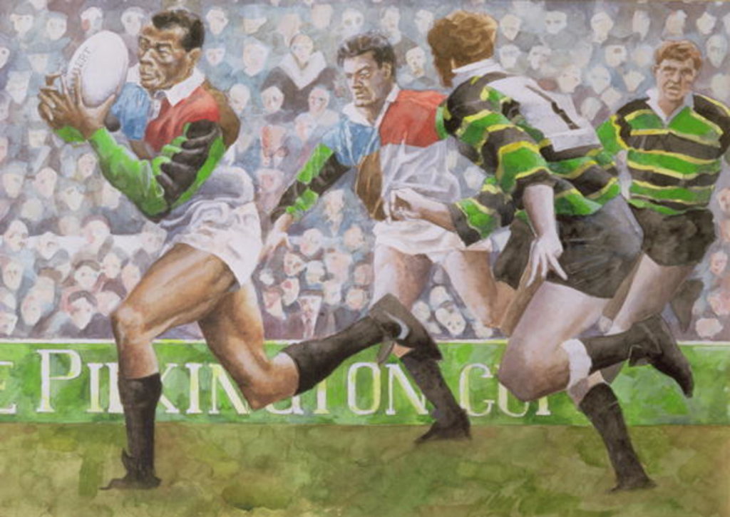 Detail of Rugby Match: Harlequins v Northampton, 1992 by Gareth Lloyd Ball