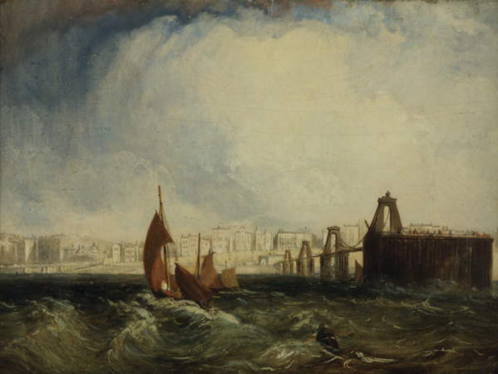 Detail of Brighton from the Sea by William Clarkson Stanfield