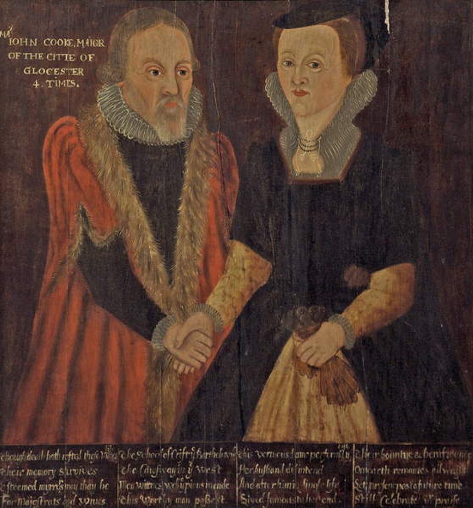 Detail of John and Joan Cooke, c.1605 by English School