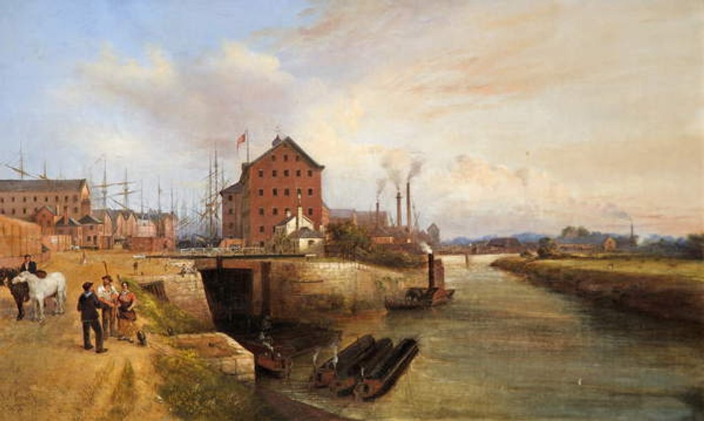Detail of Gloucester Quay and Docks, 1878 by Edward Smith