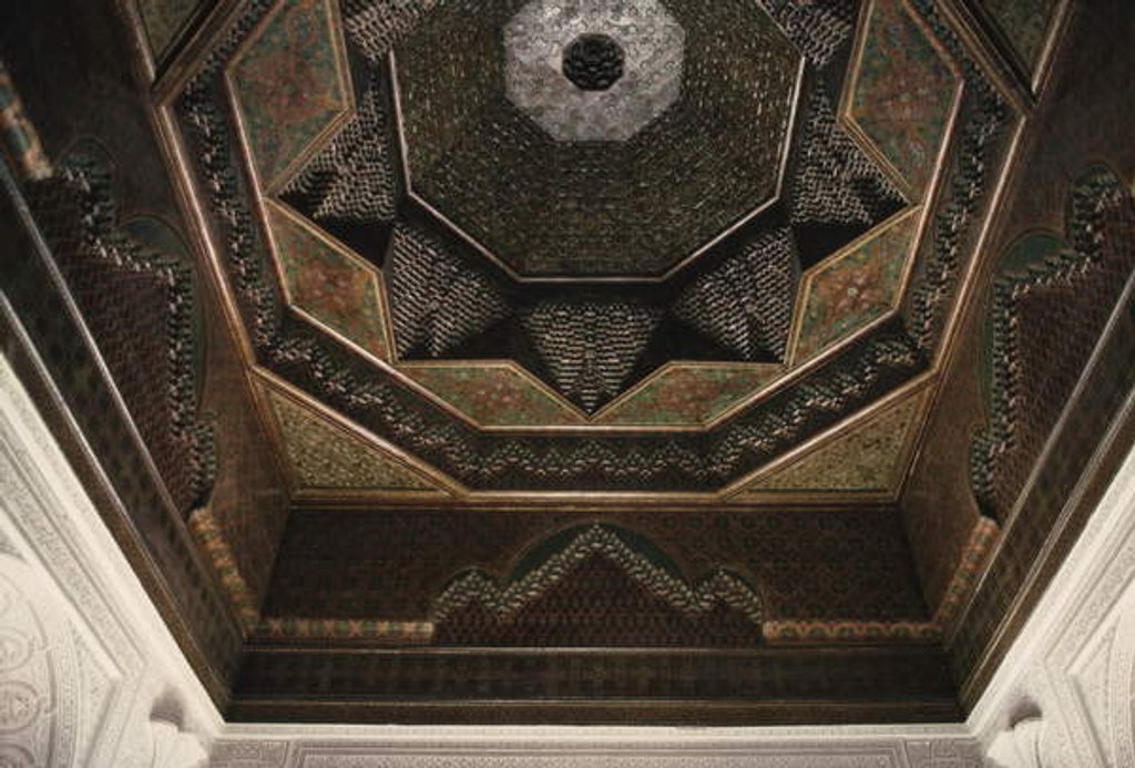 Detail of Kasbah of Thamiel glaoui, ceiling detail by School Moroccan