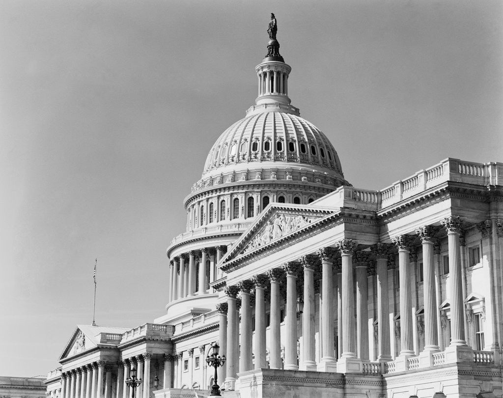Detail of Dome and Portico of U.S. Capitol by Anonymous
