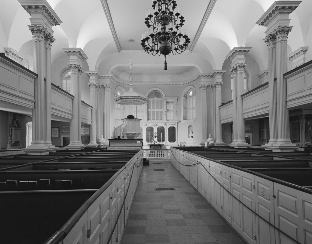 Detail of King's Chapel, Boston by Anonymous