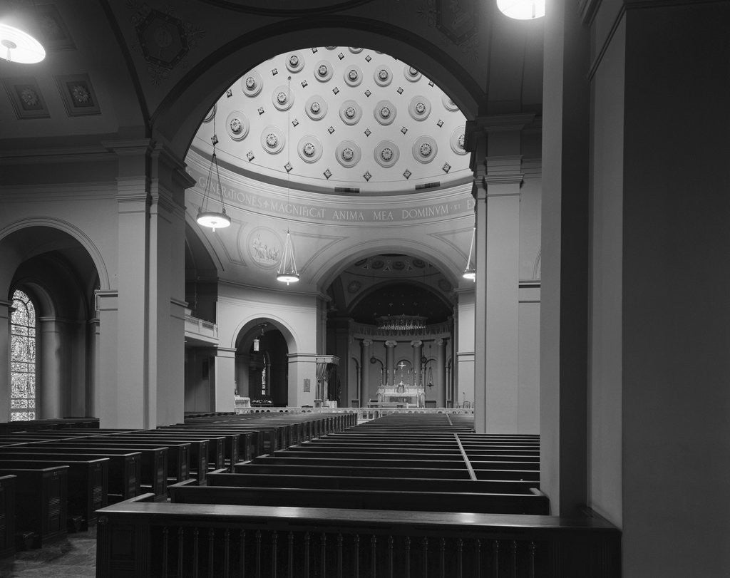 Detail of Nave of the Basilica of the Baltimore Cathedral by Anonymous