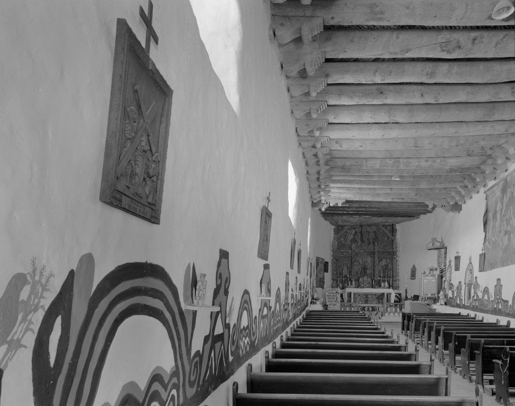 Detail of Nave of the Mission Church of San Jose de la Laguna by Anonymous