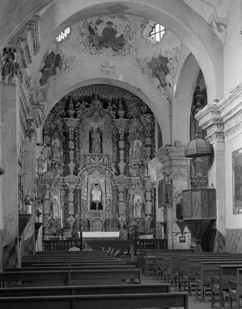 Detail of Interior of the Mission Church of San Xavier del Bac by Anonymous