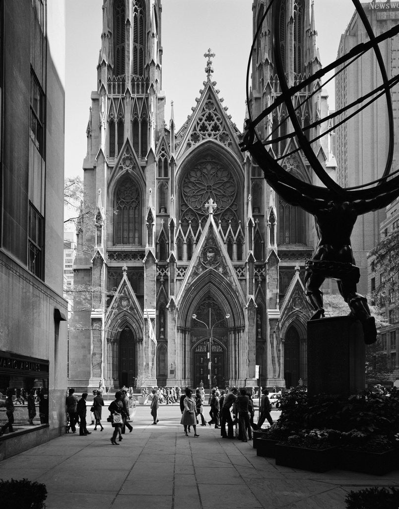 Detail of Facade of St. Patrick's Cathedral by Anonymous