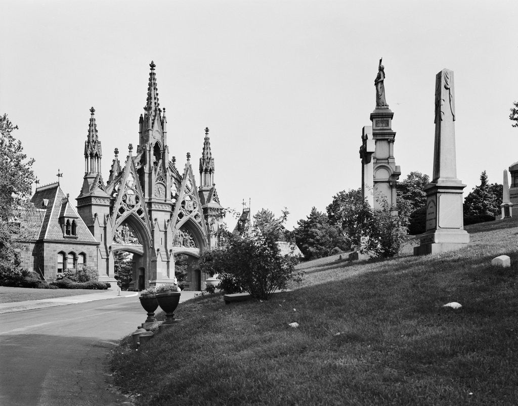 Detail of Main Gate at Green-Wood Cemetery by Anonymous