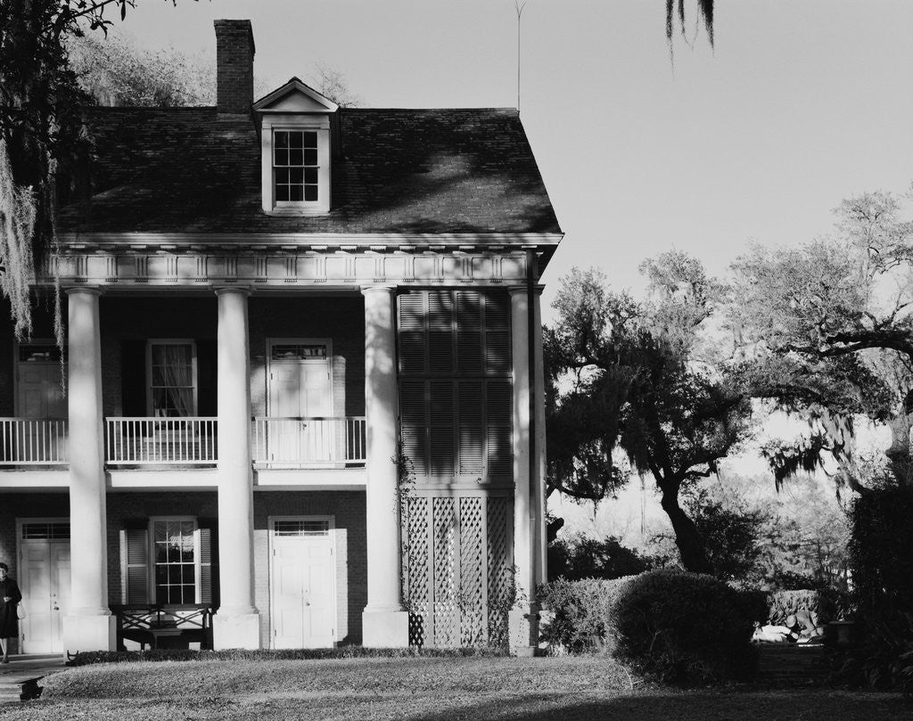 Detail of Corner of Shadows-on-the-Teche with Screens Concealing Outdoor Staircase by Anonymous