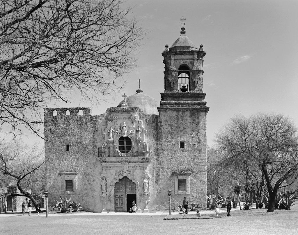 Detail of Facade of the San Jose Mission Church by Corbis