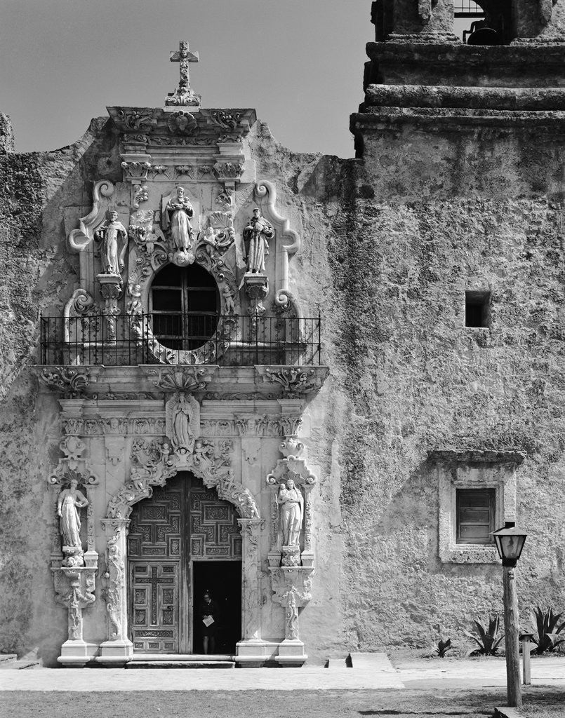 Detail of Facade Doorway of the San Jose Mission Church by Anonymous