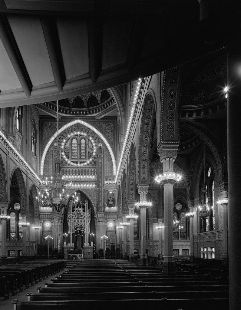 Detail of Interior of the Plum Street Temple by Anonymous