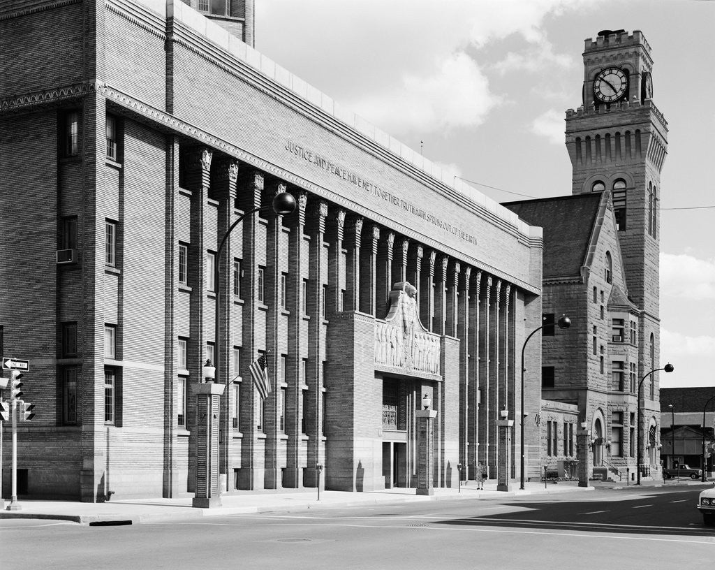 Detail of Facade of the Woodbury County Court House by Anonymous