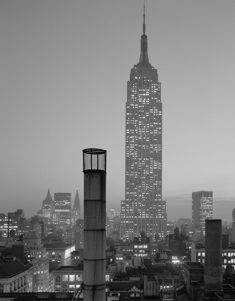 Detail of Empire State Building at Night by Anonymous