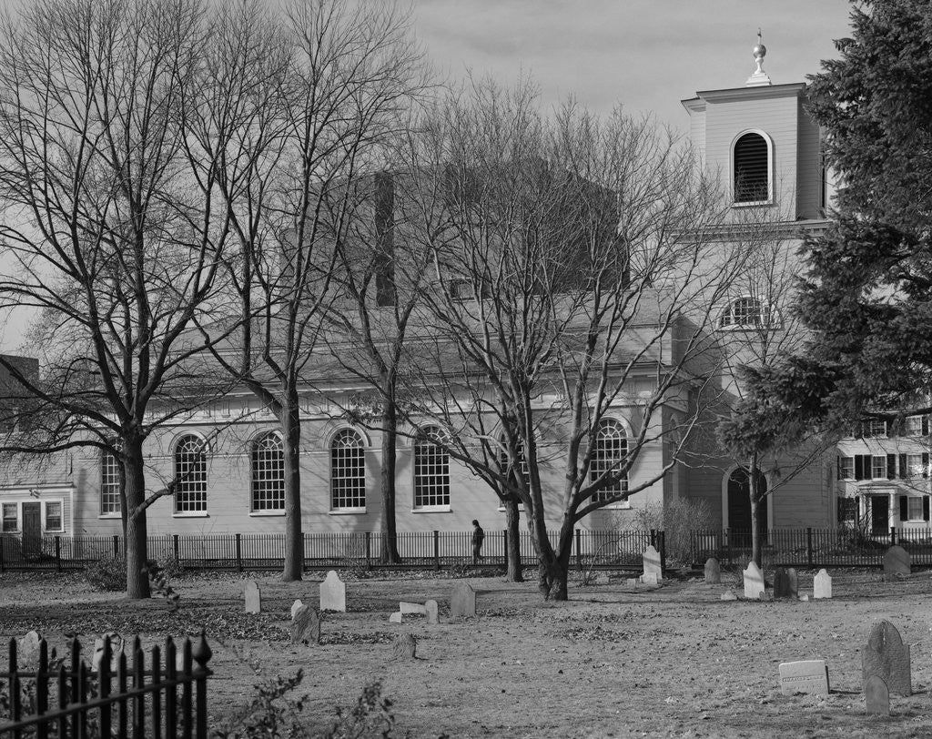 Detail of Christ Church and Old Burying Ground by Anonymous