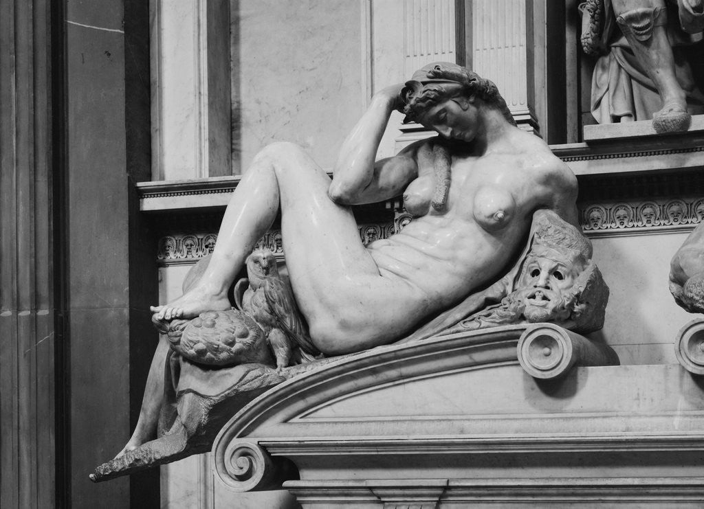 Detail of Detail of Night from the Tomb of Giuliano de' Medici by Michelangelo Buonarroti