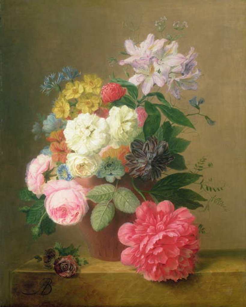 Detail of Still Life of Flowers by Arnoldus Bloemers