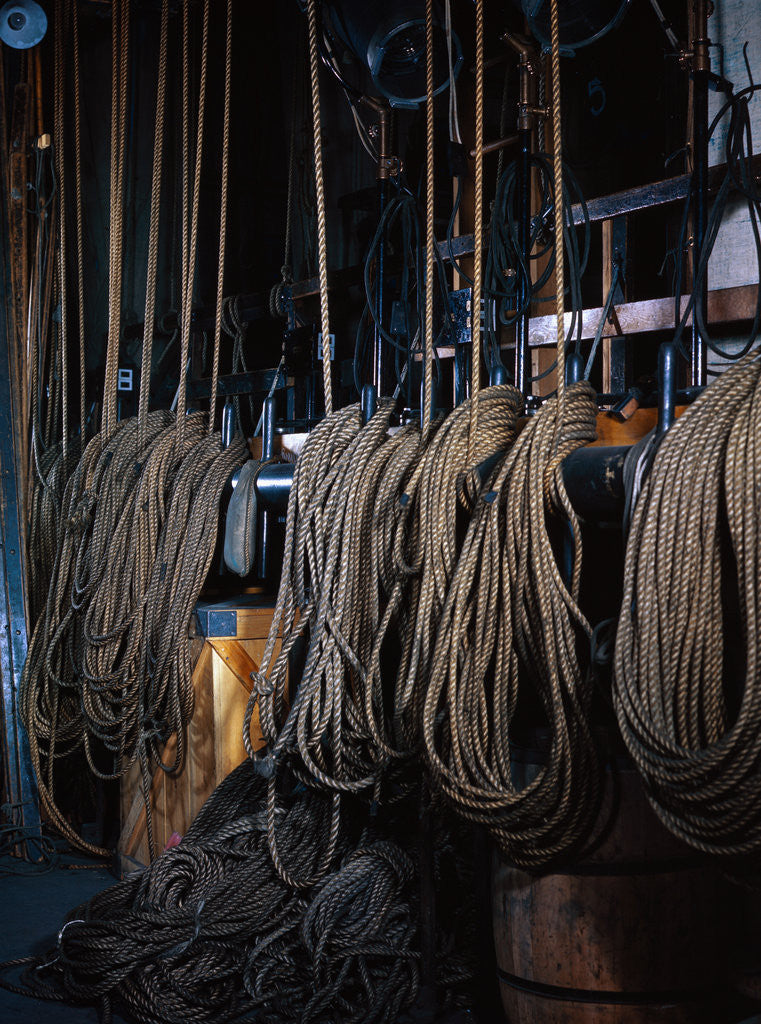 Detail of Ropes Controlling Scenery at Metropolitan Opera House by Anonymous