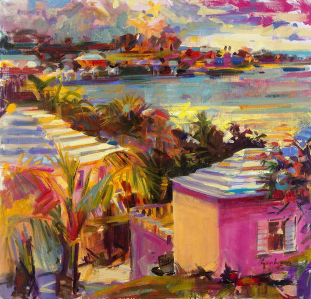 Detail of Dusk Reflections, Bermuda, 2011 by Peter Graham